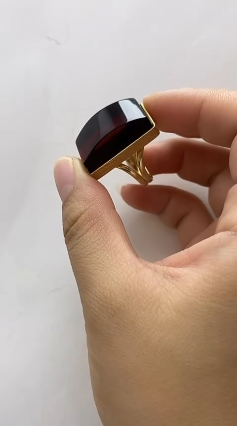 【闪购商品】琥珀裸石银S925镶嵌琥珀戒指