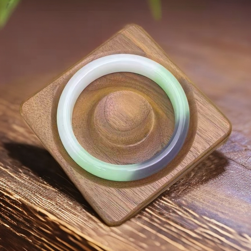 【思涵珠宝】青海野牛沟产地 青海料青姻紫中宽