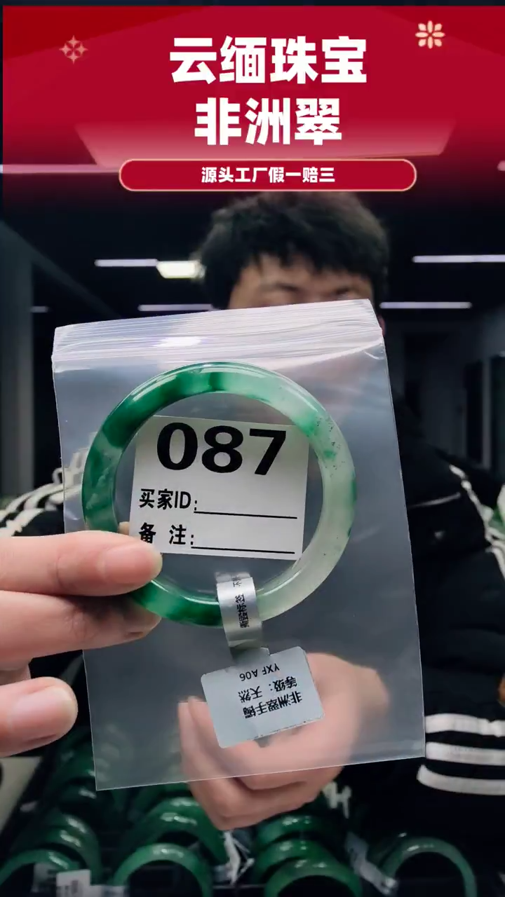 未镶嵌手镯石英质玉（非洲翠）58圈口087