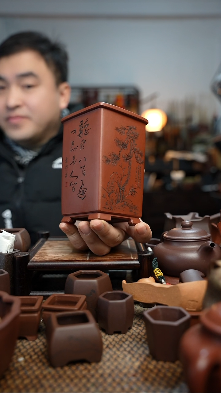 紫砂花盆骡*長木軒精品紫砂