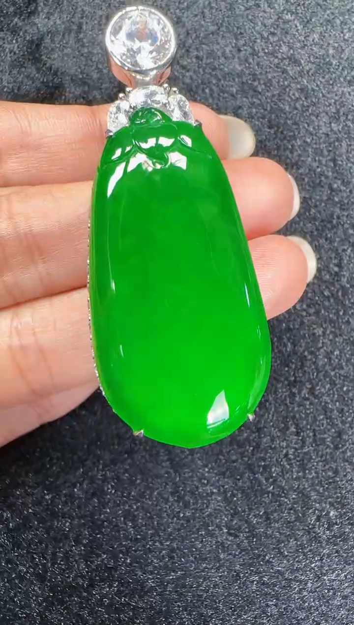 未镶嵌定制翡翠翡翠吊坠145