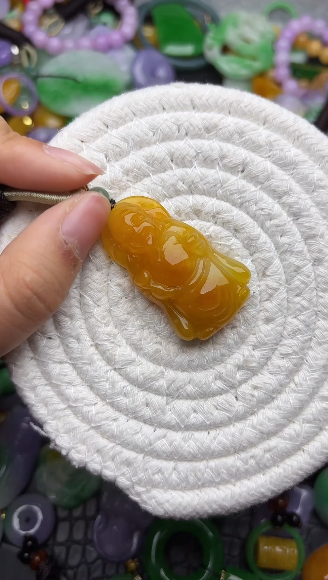颈饰未镶嵌翡翠缅甸翡翠吊坠