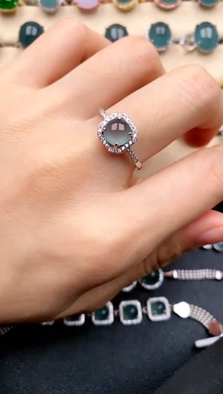 【闪购商品】翡翠戒指银S925镶嵌.....