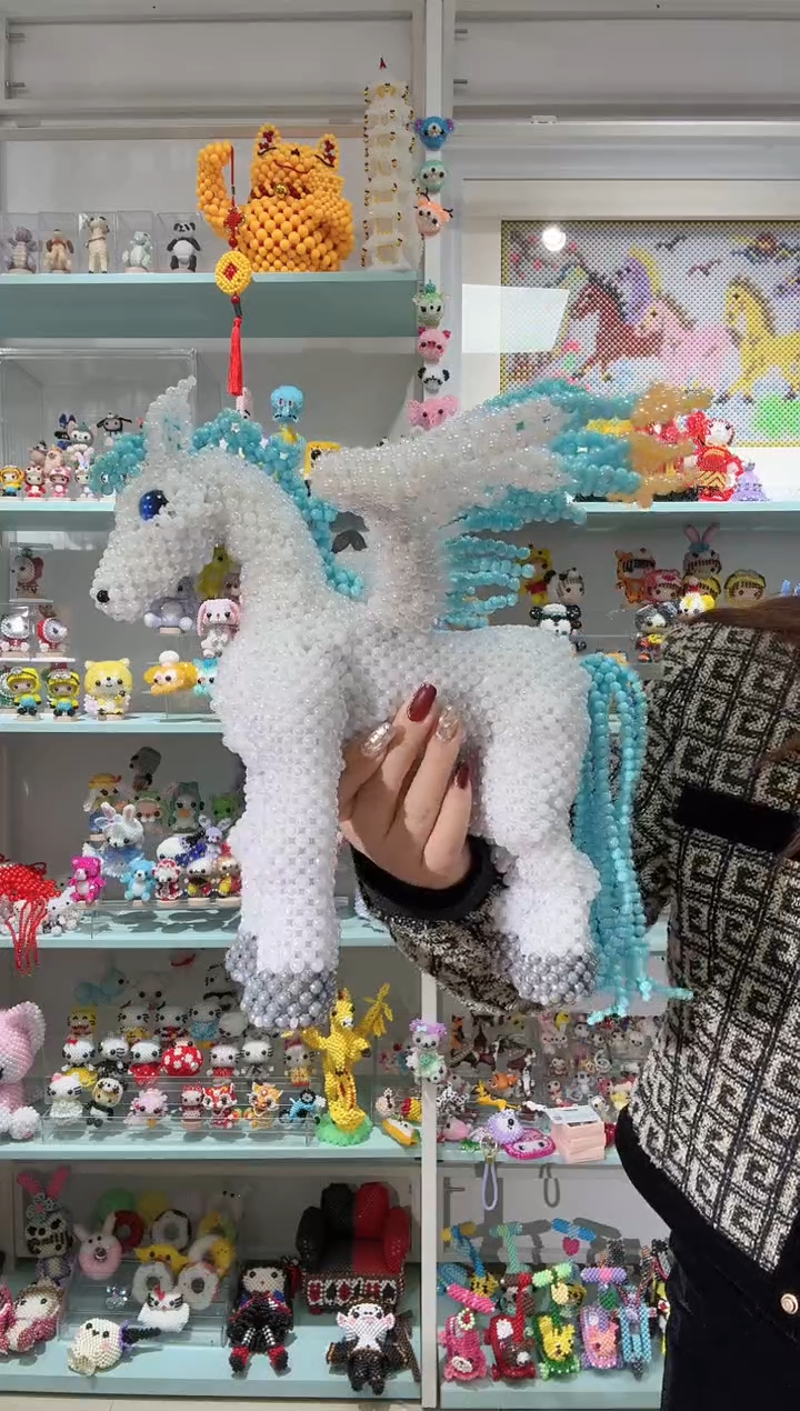 亚克力0308卡6马贝彩天马行空材料包1套蓝色