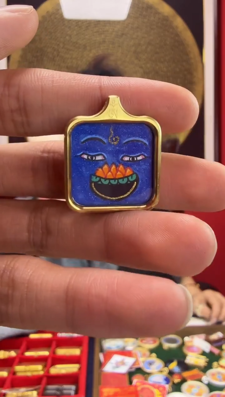 吊坠药师-热贡纯手绘唐卡