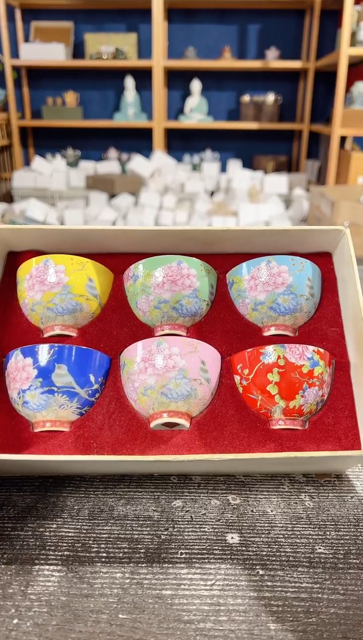 【闪购商品】其他珐琅珍藏鸡心杯6杯套