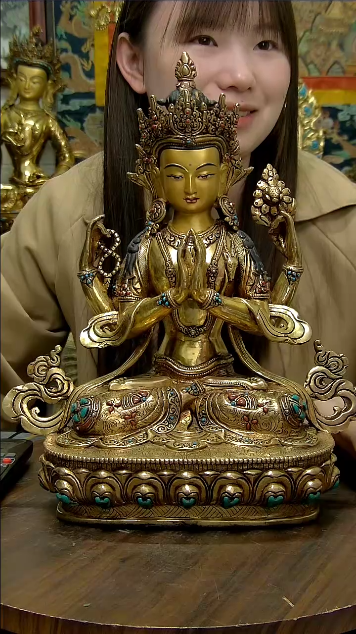 【闪购商品】四臂铜像造像收藏造像