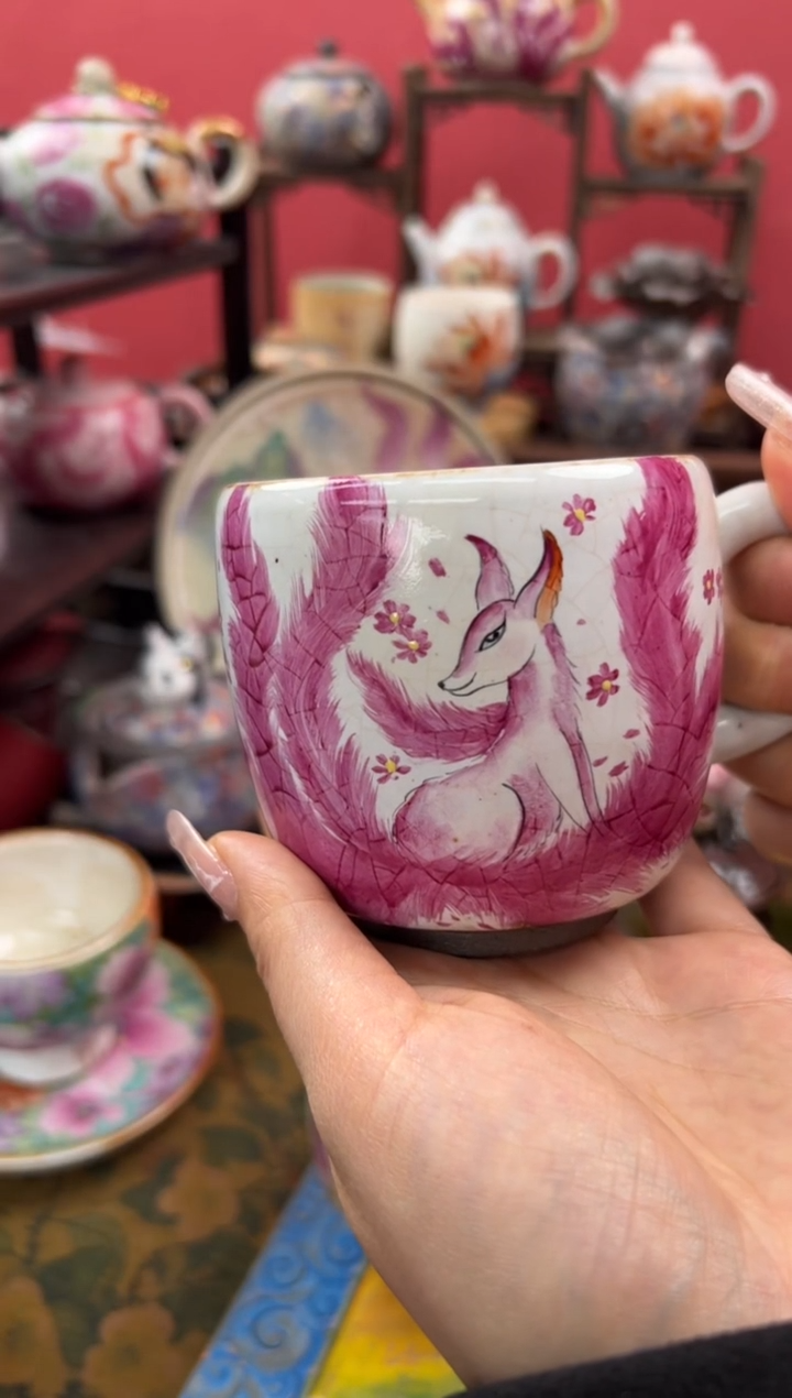 【闪购商品】徐慧敏清水柴烧手绘大杯