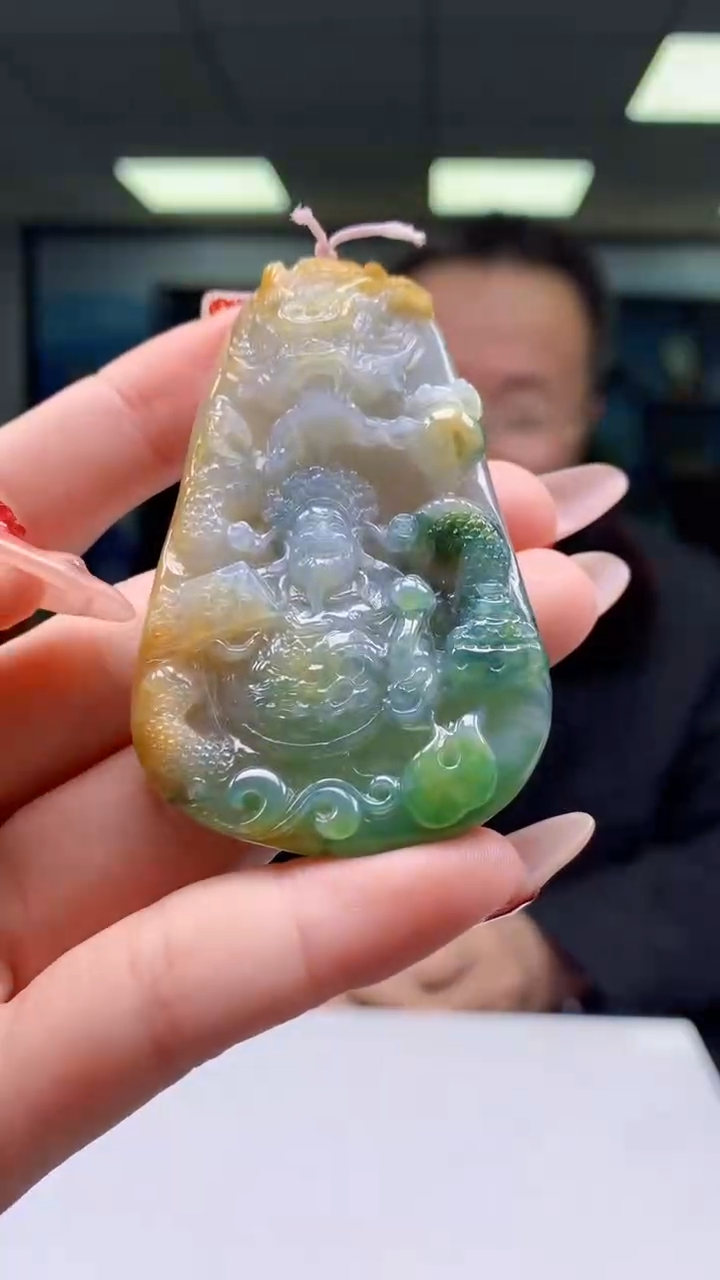 【闪购商品】定制翡翠未镶嵌1052ry-毛货挂件54