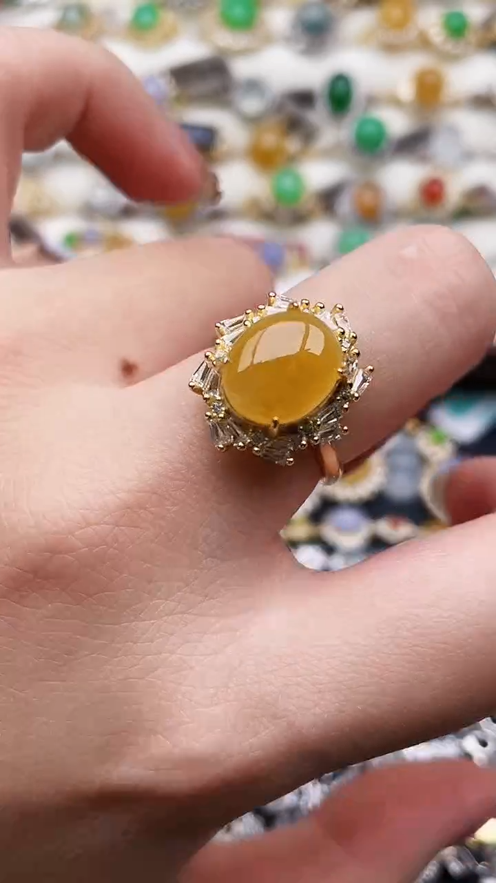 银S925镶嵌戒指翡翠201