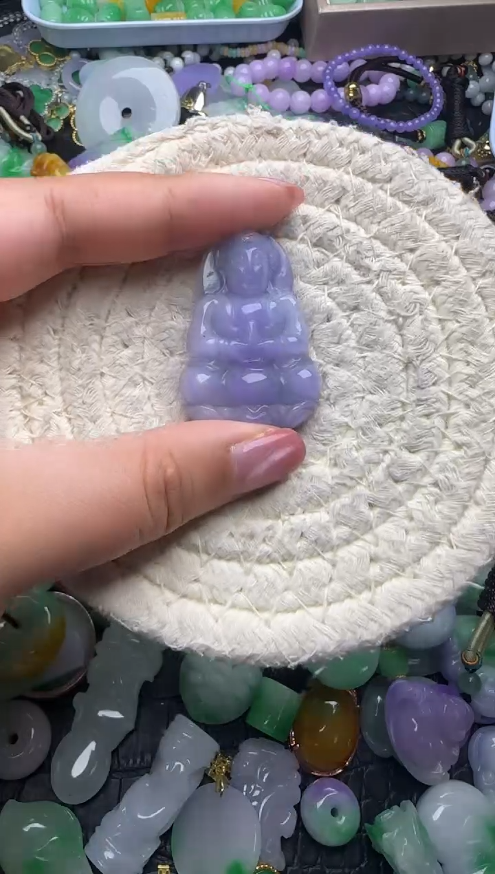 颈饰未镶嵌翡翠天然缅甸翡翠吊坠