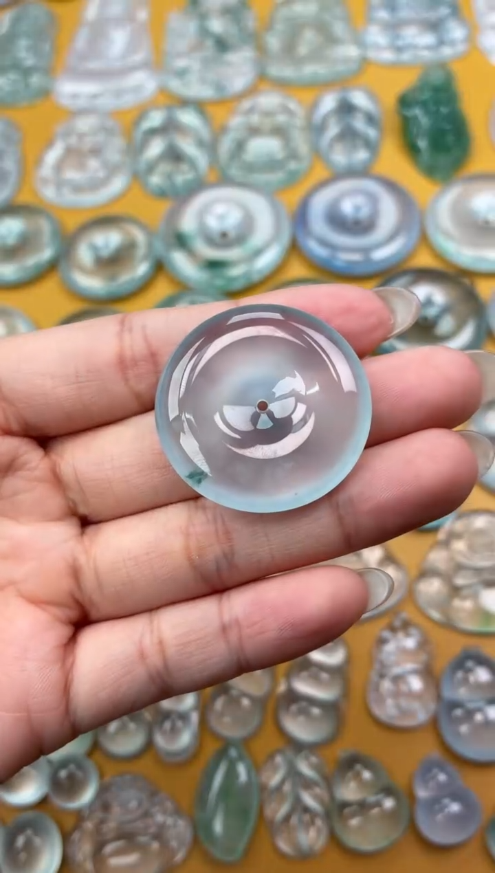 吊坠(不含链)未镶嵌翡翠70 平安扣 32.5 6.4