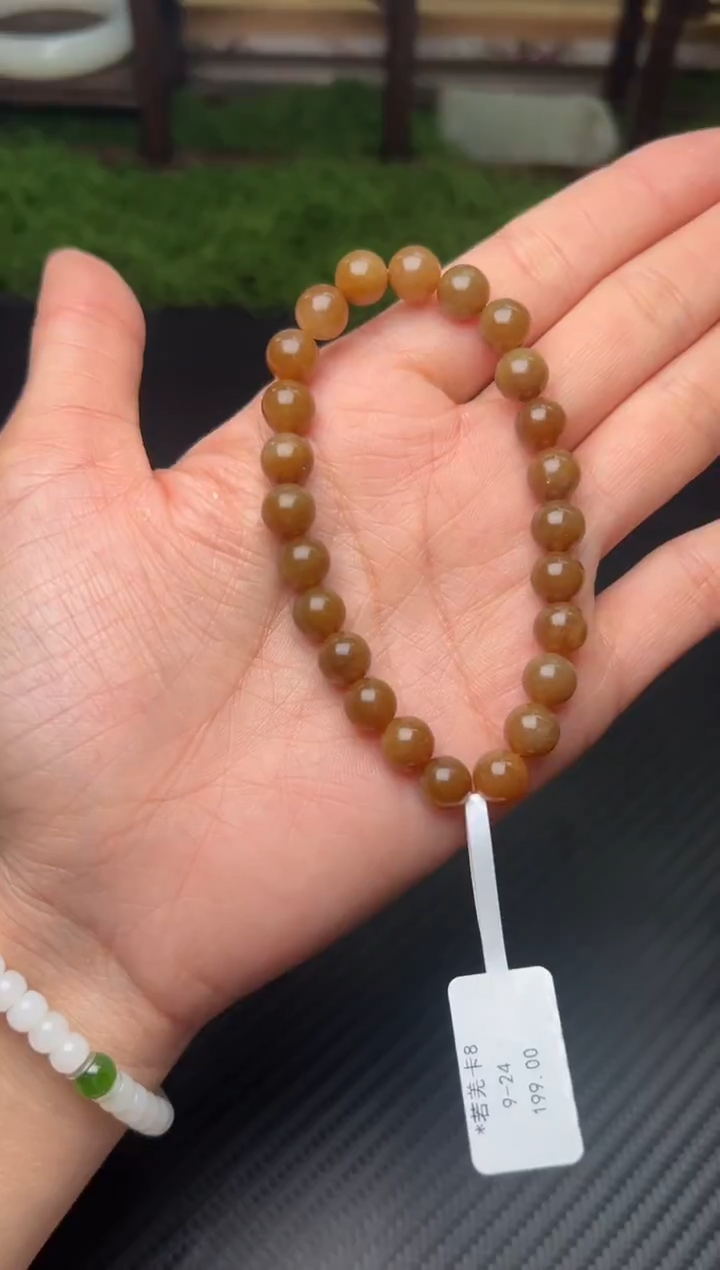 未镶嵌手串和田玉若羌微色差卡8