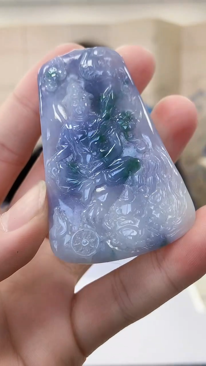 【闪购商品】定制翡翠未镶嵌4829bb-毛货挂件83