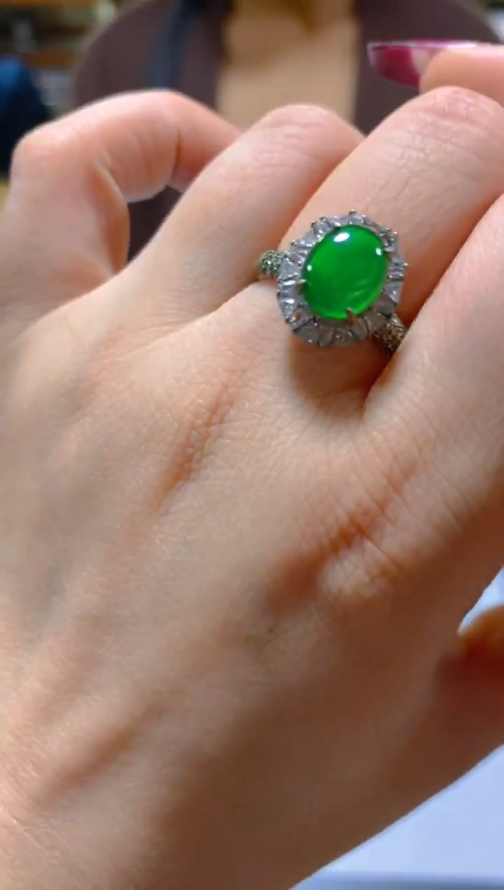 未镶嵌戒指翡翠多样性发一