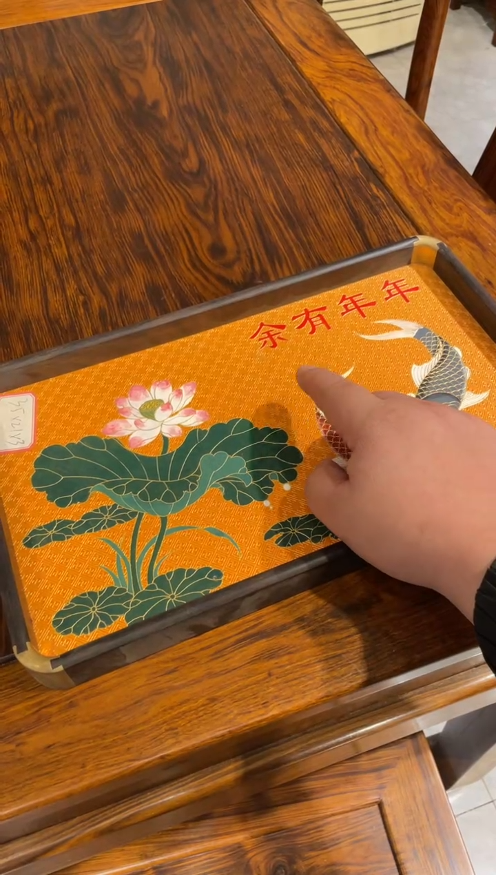 【闪购商品】木年年有余独板茶盘