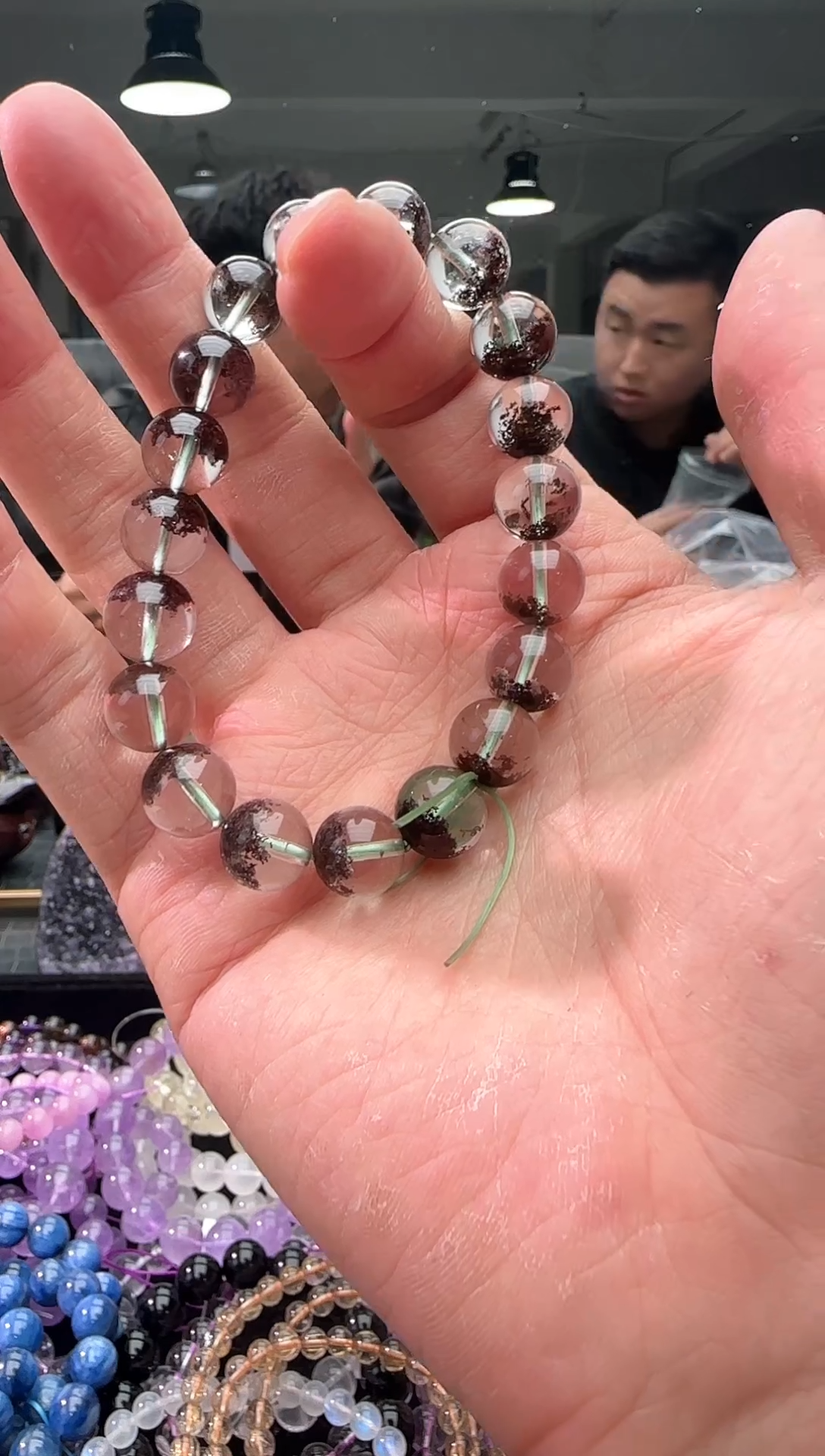 【闪购商品】烟晶手链银S925镶嵌幽灵