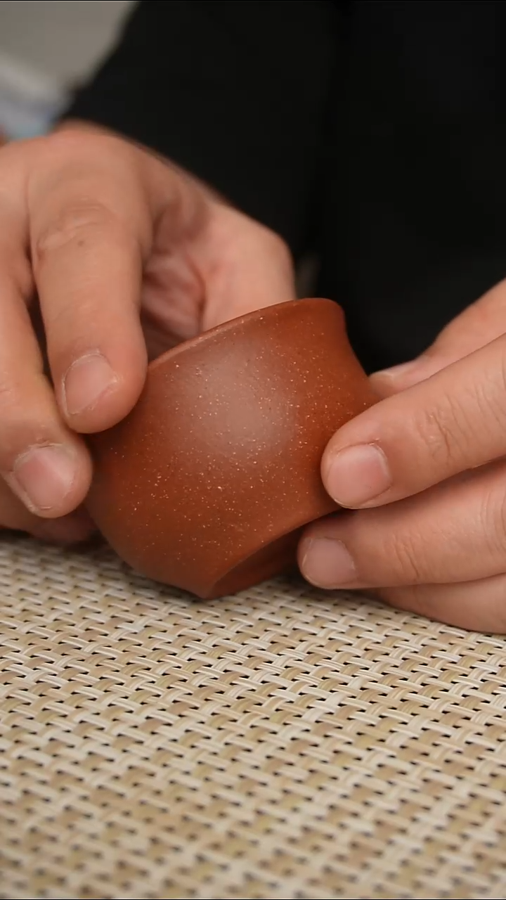 茶杯紫砂宜兴紫砂茶杯红降坡主人杯 