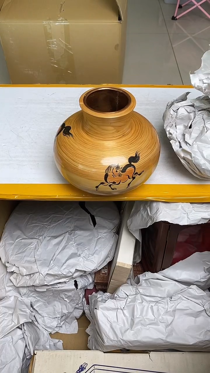 麟日瓷回流摆件花瓶