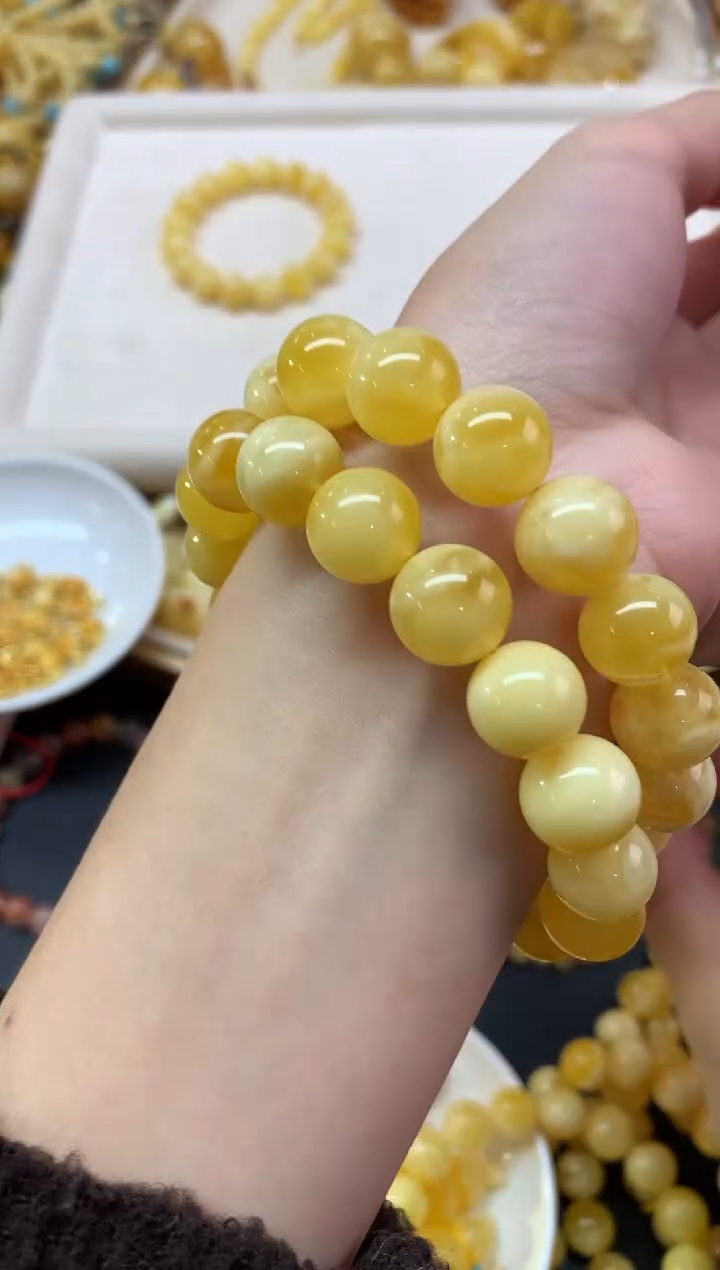 【闪购商品】蜜蜡裸石未镶嵌手串多样性发其一A300|1880