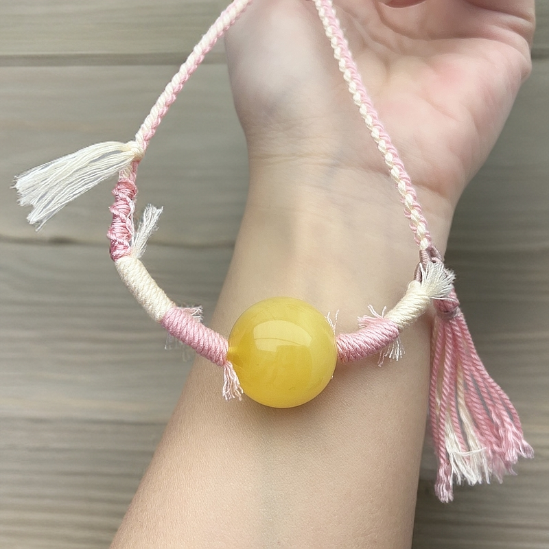 星球寄语珠宝 天然蜜蜡小清新编织设计款