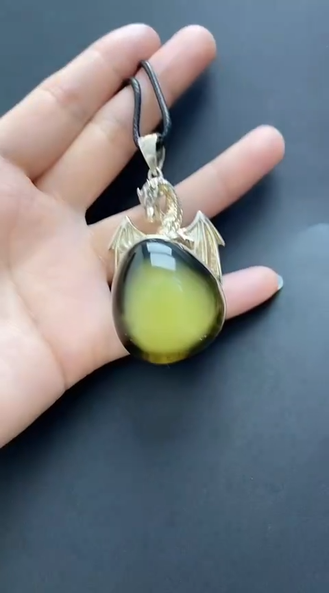 【闪购商品】琥珀裸石银S925镶嵌琥珀吊坠