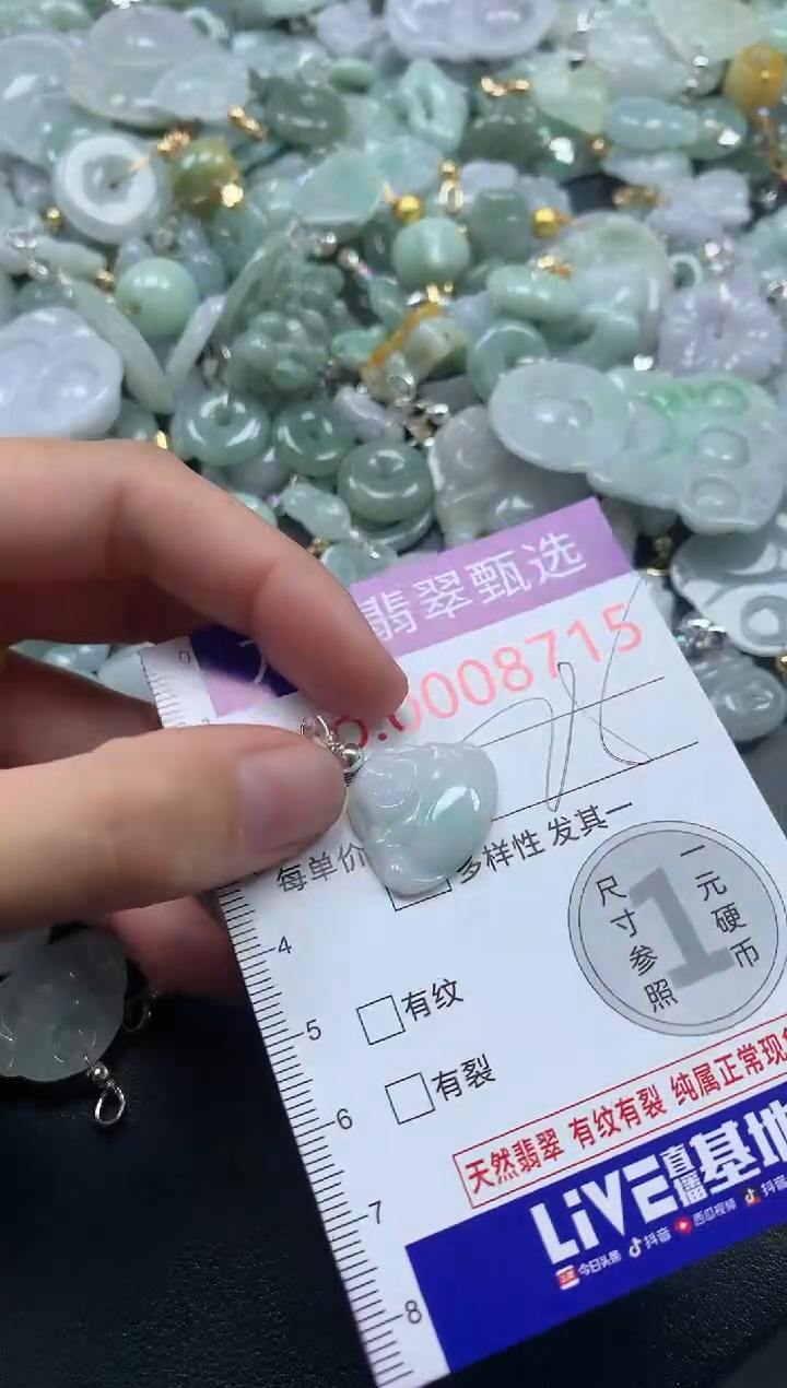 吊坠(不含链)未镶嵌翡翠8715