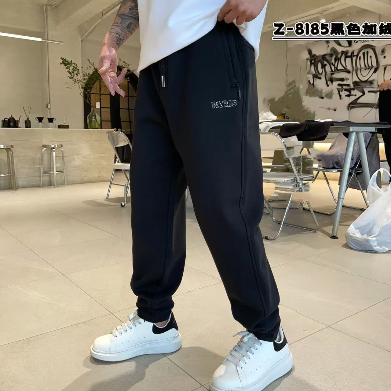 （加绒）大码男装精品服饰宽松裤子男加肥大码下装新款休闲裤8185