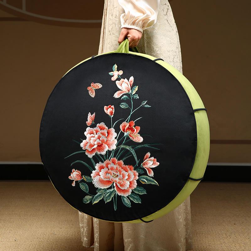 圆坐墩中式客厅榻榻米蒲团垫高级感懒人沙发脚踏地上看书地毯坐垫