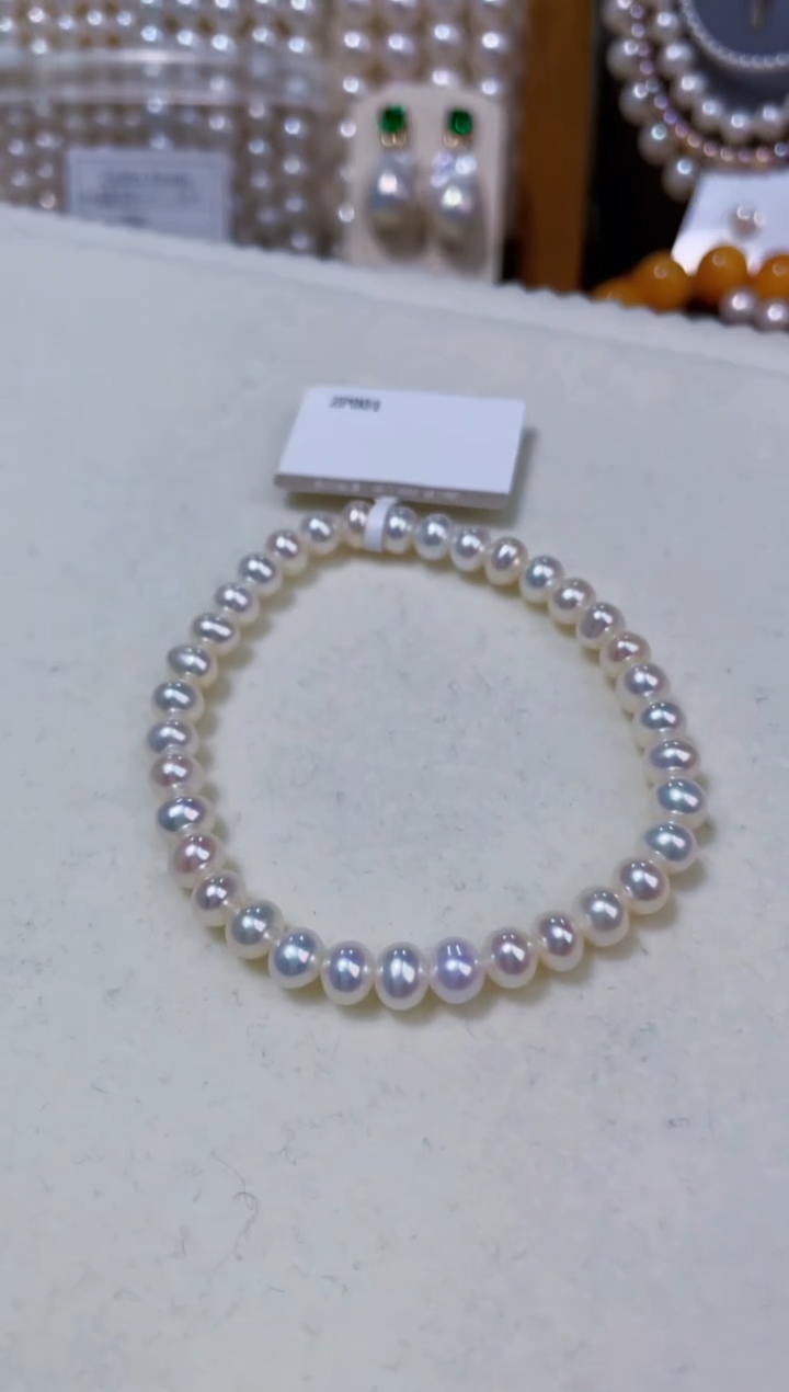 淡水珍珠手链未镶嵌5-6MM