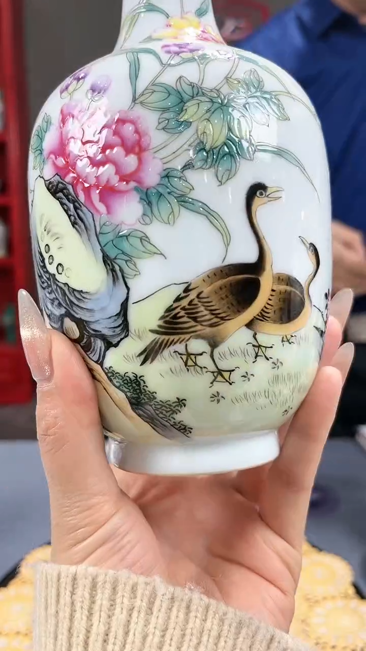 【闪购商品】官窑瓷画院191官窑瓷画院花卉动物赏瓶