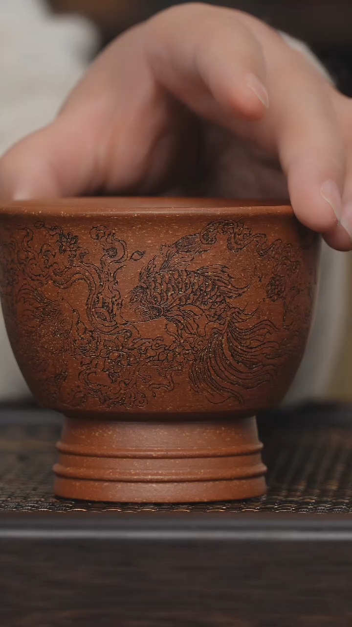 【闪购商品】紫砂茶杯非遗茶器-锦鲤