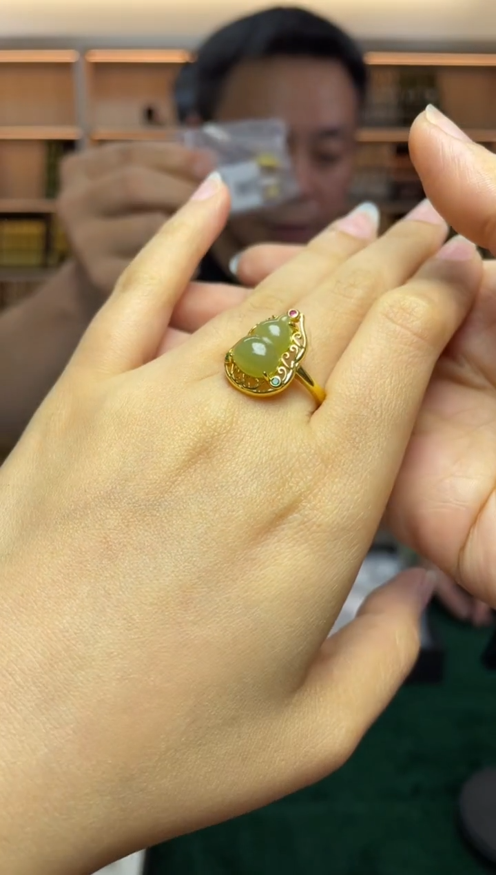 和田玉戒指未镶嵌多样性发一件