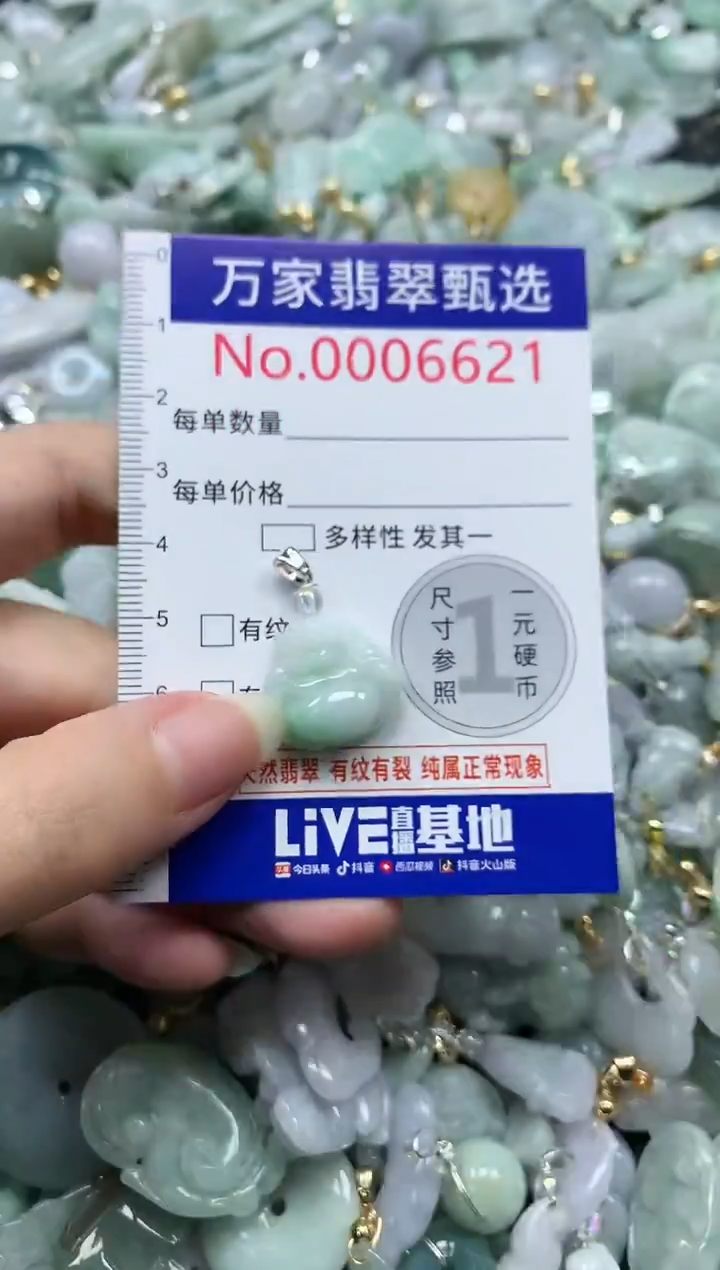 吊坠(不含链)未镶嵌翡翠6621