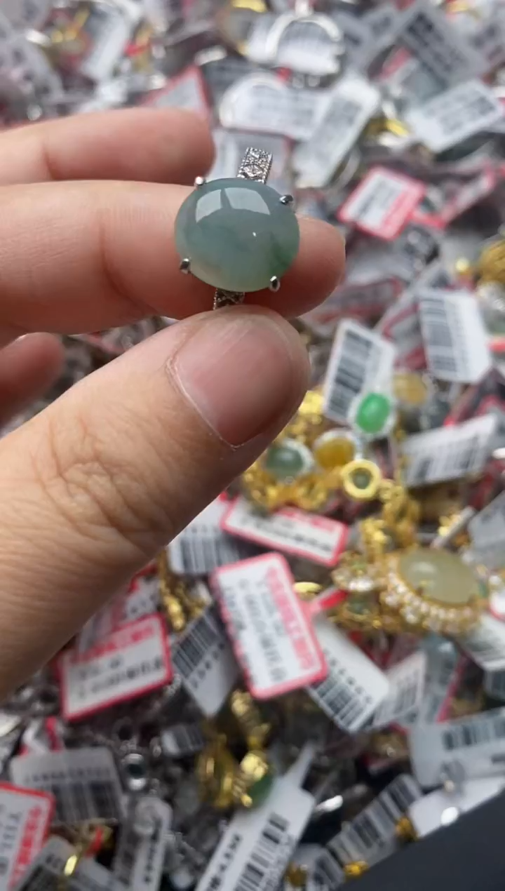 【闪购商品】翡翠戒指银S925镶嵌11111--3