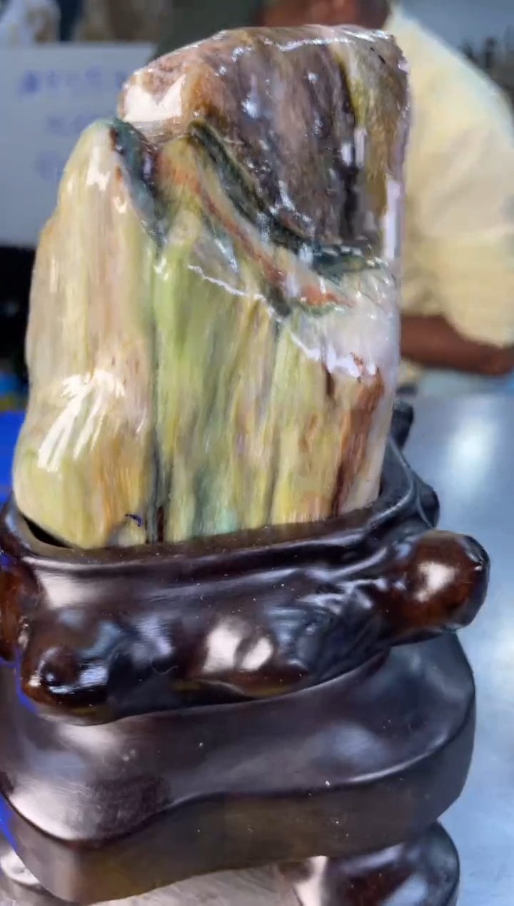 未镶嵌摆件硅化玉5