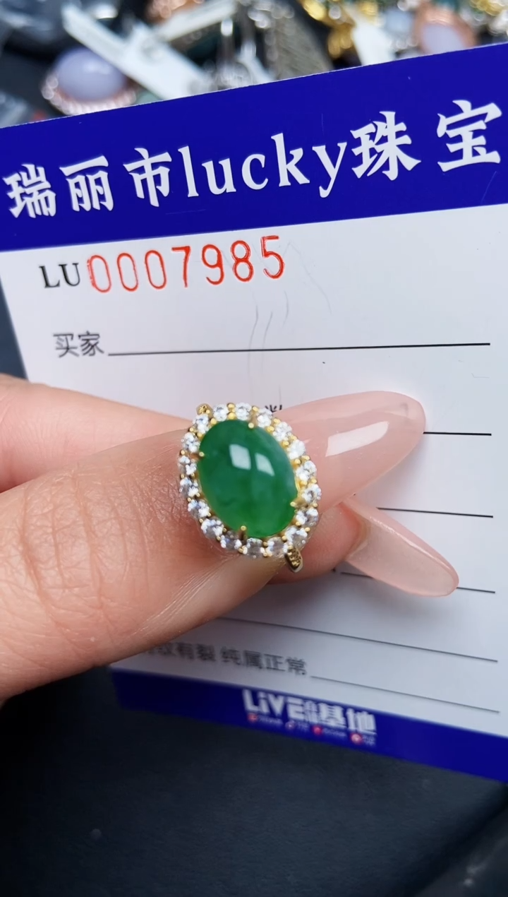 【闪购商品】翡翠颈饰银S925镶嵌7985