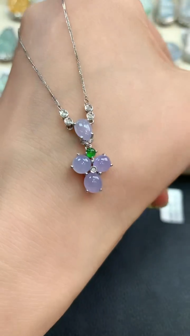 【闪购商品】翡翠套链18K金镶嵌n3