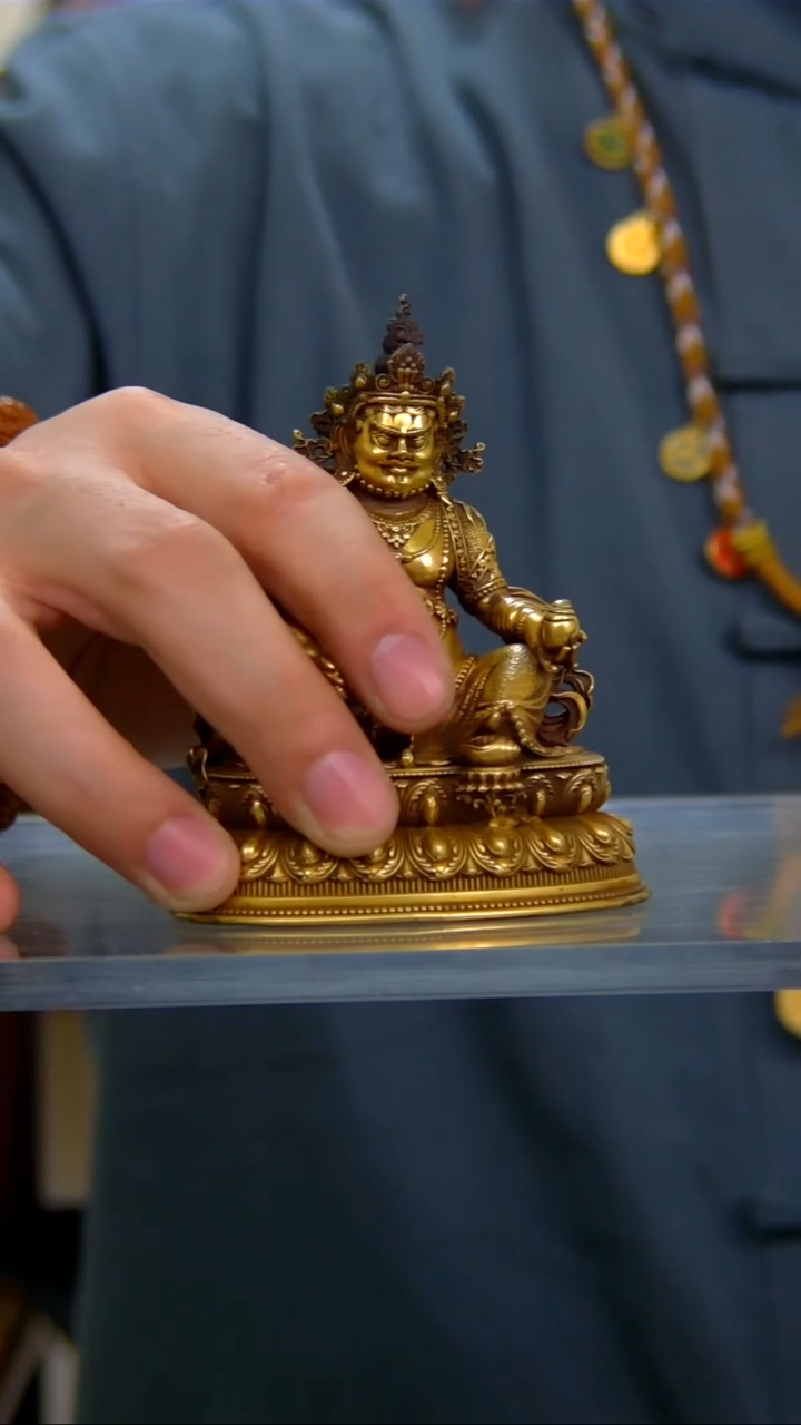 【闪购商品】紫铜鎏金 黄财神9公分