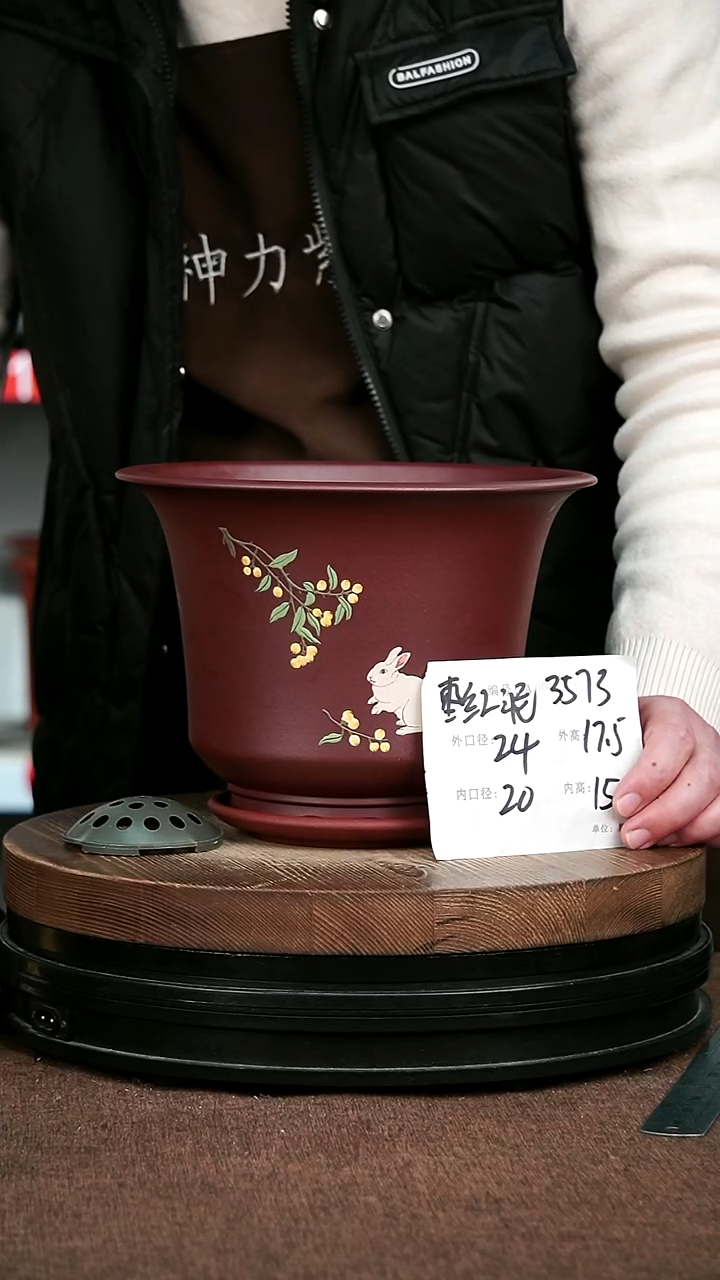 紫砂花盆花卉园艺3573+Z