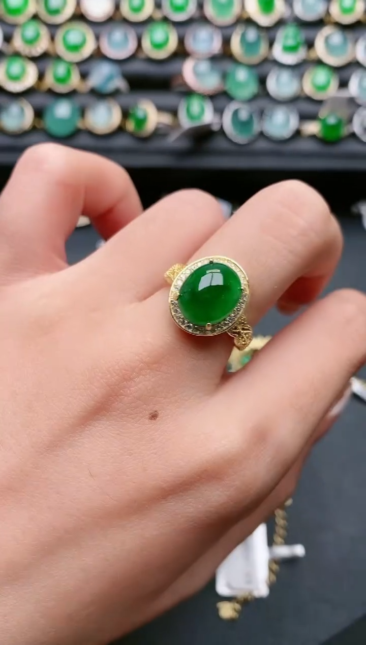 【闪购商品】翡翠戒指银S925镶嵌1111111