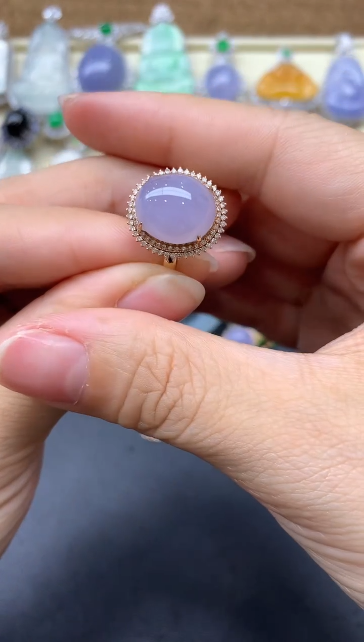 【闪购商品】翡翠戒指18K金镶嵌434-中国好珍宝