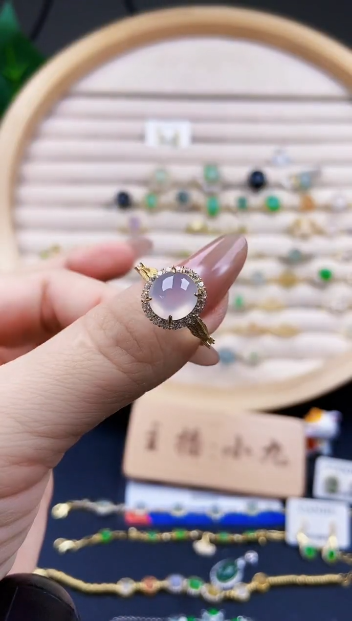 翡翠戒指银S925镶嵌21