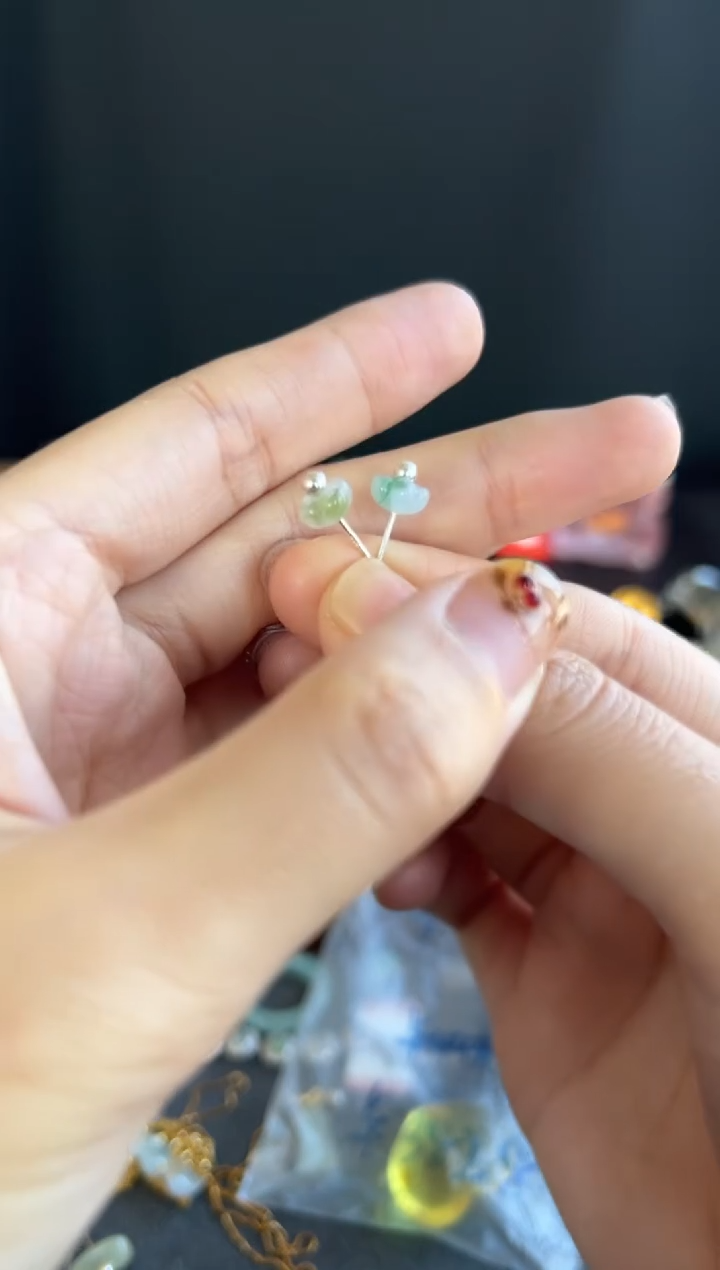 未镶嵌翡翠耳饰720号买断