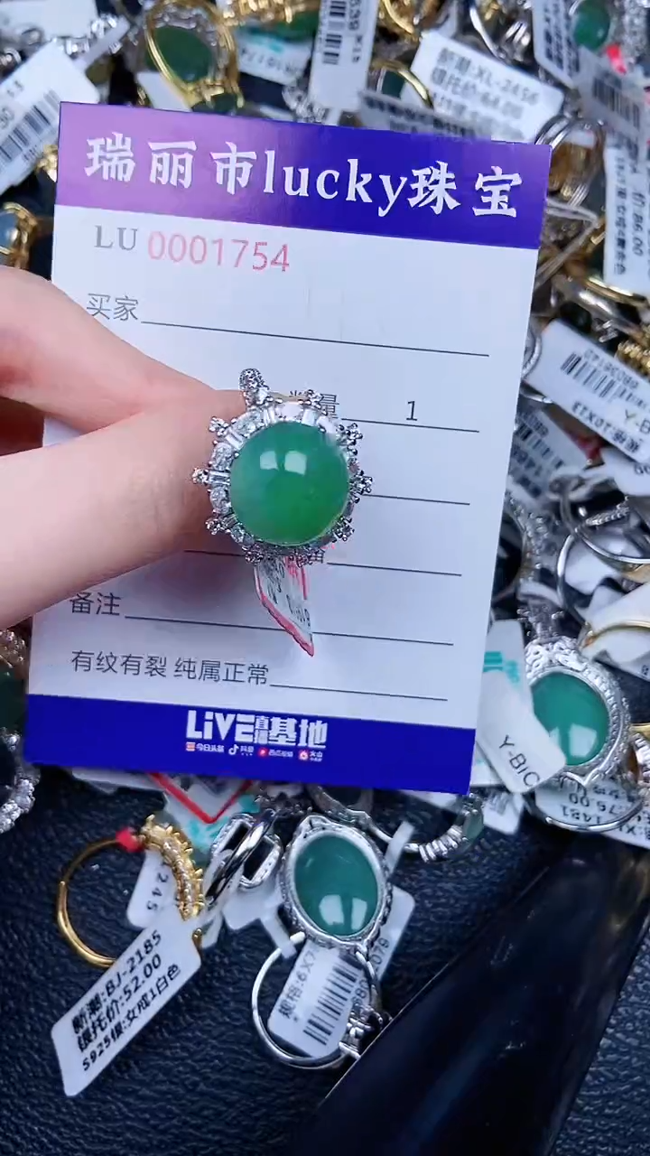 颈饰银S925镶嵌翡翠1754