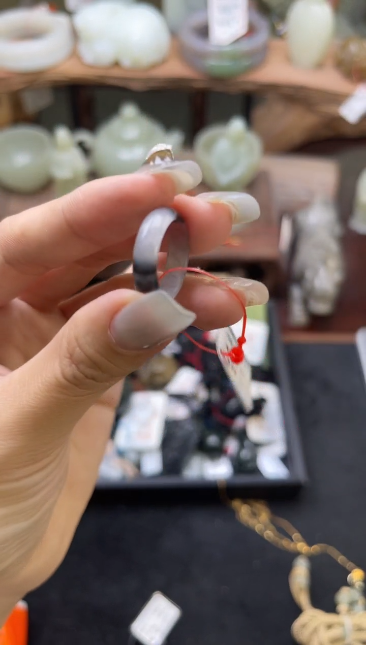 【闪购商品】和田玉未镶嵌戒圈且末青花 15圈 80272