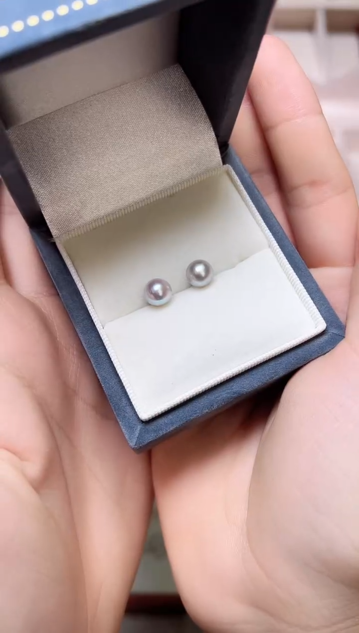【闪购商品】海水珍珠耳饰银S925镶嵌768