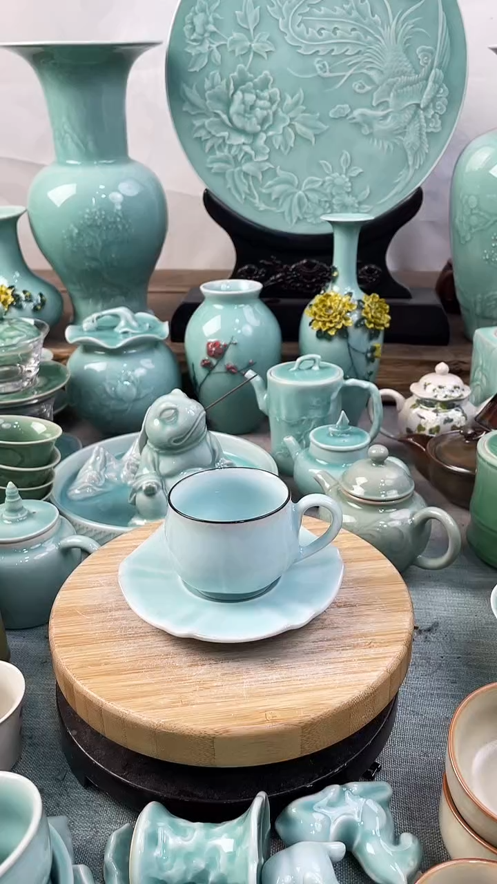 【闪购商品】1杯1托 特价福利 微瑕 慧仙青瓷