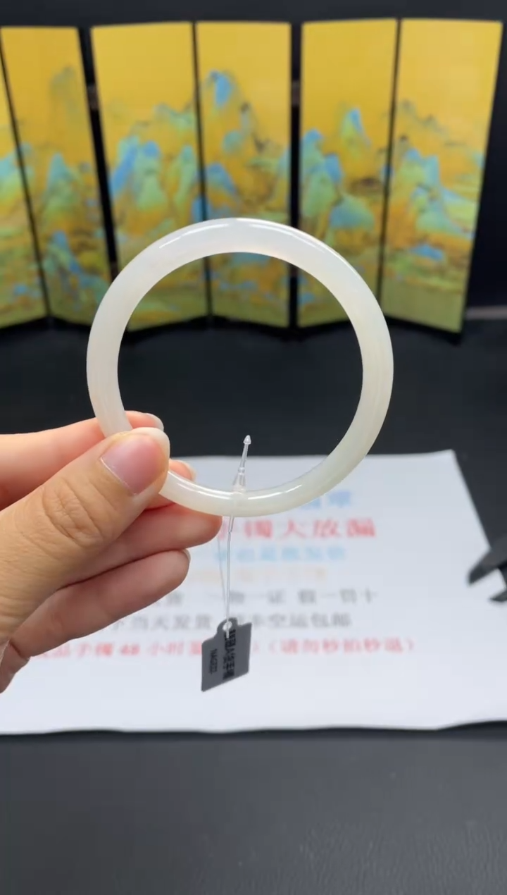 未镶嵌手镯翡翠07#天然缅甸A货翡翠手镯55-56圈口