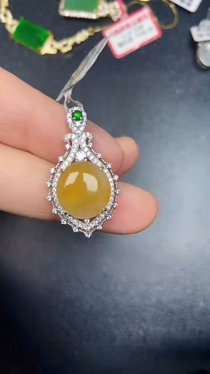 银S925镶嵌戒指翡翠2050